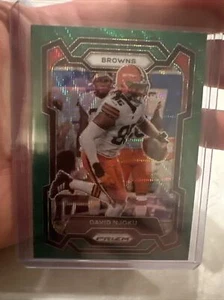 2023 Panini Prizm David Njoku Green Wave Prizm #70 Cleveland Browns - Picture 1 of 4