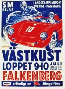 Original vintage poster SWEDISH GP RACING PORSCHE 1960 - Picture 1 of 1