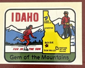 BAXTER LANE CO. IDAHO Retro Gum Travel DECAL. NOS. mint rare retro - Picture 1 of 3