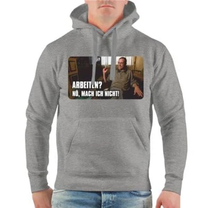 Herren Kapuzenpullover Arbeiten? Nö mach ich nicht Hartz bürgergeld Arno dübel - Bild 1 von 4