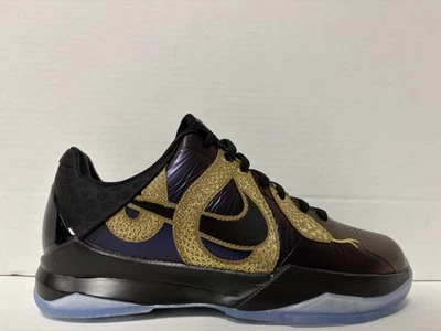 Nike Kobe V GS Eggplant Black Metallic Gold HM3753-500 Size 4y - Image 1 of 4