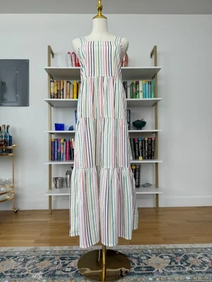 Vestido de Verano J Crew Multi Rayas - Talla 0 - ¡NUEVO CON ETIQUETAS!! Foto 1 de 4