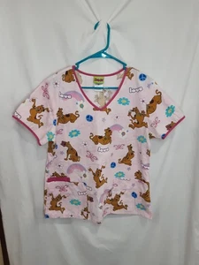 Scooby-Doo Medical Scrub Top Women's Size Medium - J3 - Picture 1 of 6