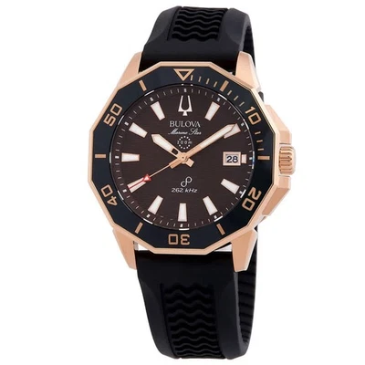 Reloj para hombre Bulova Marine Star HPQ Precisionista cuarzo esfera marrón 98B421 Foto 1 de 3