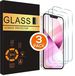 3X Tempered Glass Screen Protector For iPhone 17 16 15 14 13 12 11 Pro Max XR 8 - Picture 1 of 10