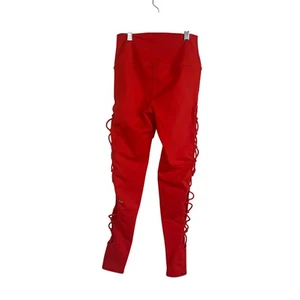 Leggings Alo Yoga Entrelazados Cintura Alta Cordones Recortes Rojo Naranja Talla XXS - Imagen 1 de 6