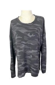 Athleta Negro Gris Camuflaje Sudadera Top Talla Mediana Coaster Luxe - Imagen 1 de 5