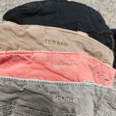 Pantalones Cortos American Eagle Caqui Talla 4 Lote de 4 Rosa Gris Negro Tostado Foto 1 de 4