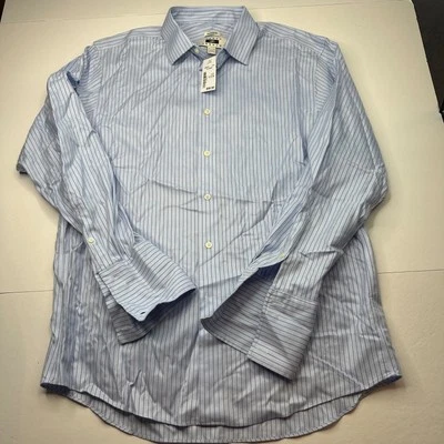 Camisa Joseph Abboud Para Hombre Talla 34 Ajuste A Medida Rayas Cuello Mangas Largas Foto 1 de 4