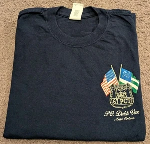 NYPD Det Dalsh Veve 67 Precinct 67 Strong Bravery Blue T-Shirt Men's M - Picture 1 of 6