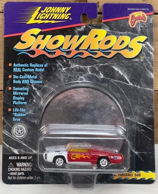1999 JOHNNY LIGHTNING SHOW RODS 1966 BARRACUDA GEORGE BARRIS FIREBALL 500 RED - Image 1 of 4