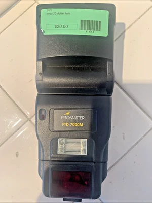 PROMASTER FTD 7000M System Flash High Power Zoom Head Untested - Image 1 of 4