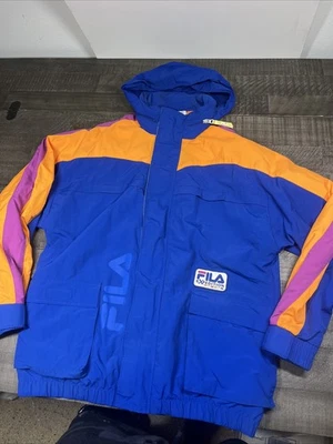 Vintage FILA Expedition Mens Jacket Windbreaker Color Block Hoodie Rap Hip Hop - Image 1 of 4
