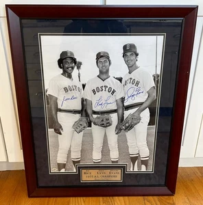 Foto grande 1975 Campeones de la Liga Americana Medias Rojas de Boston *firmada* Jim Rice Fred Lynn Dwight Evans - Imagen 1 de 9