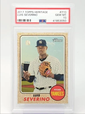 LUIS SEVERINO 2017 TOPPS HERITAGE BASEBALL YANKEES PSA 10 Q3403 - Image 1 of 2