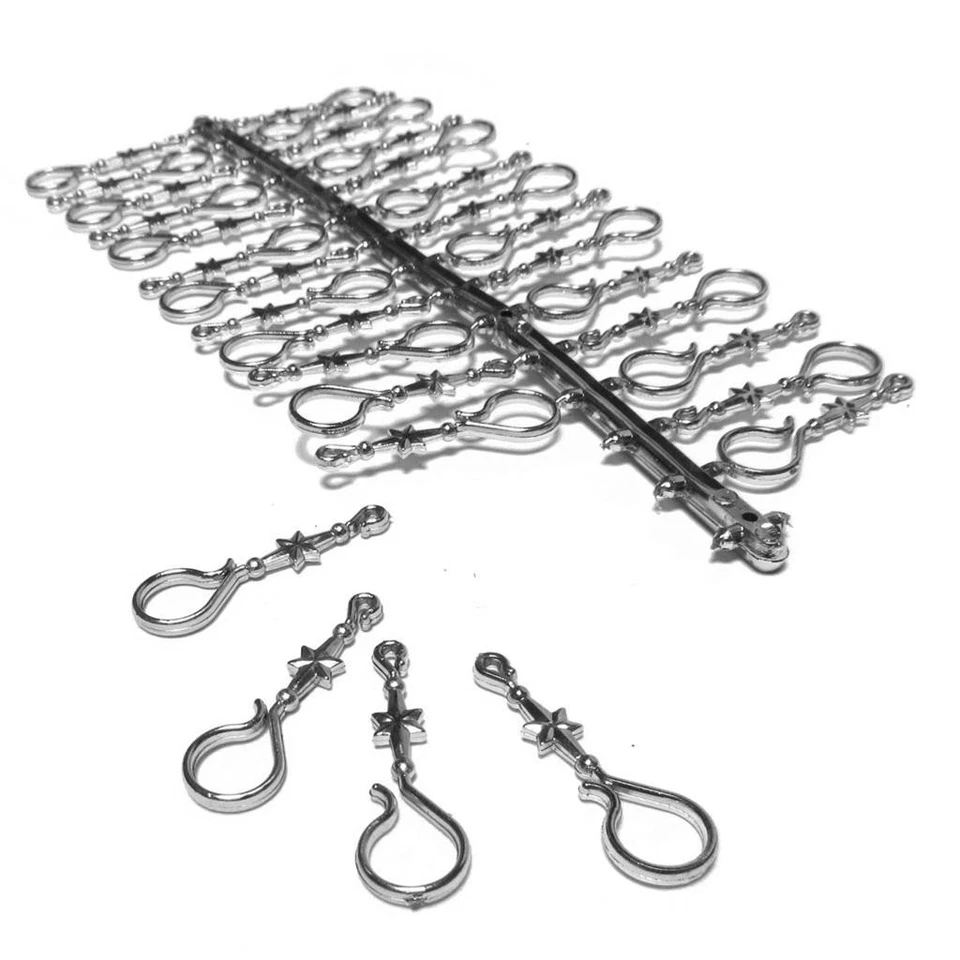 Ganci decorativi in ​​plastica argento 30 pezzi - Immagine 1 di 1