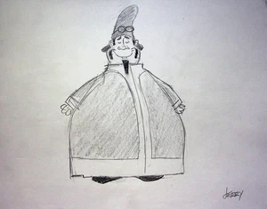 Histeria! (TV-Serie) 98' JERRY EISENBERG signiertes handgezeichnetes Charakterlayout #LF - Bild 1 von 2