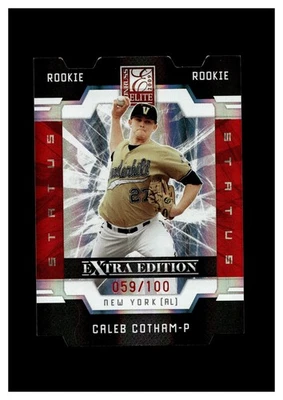 2009 Donruss Elite Extra Edition Status 97 Caleb Cotham RC /100 New York Yankees - Image 1 of 2