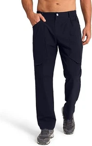 Pantalones cargo de senderismo azul marino para hombre - ligeros, elásticos, impermeables, trabajo táctico - Imagen 1 de 8