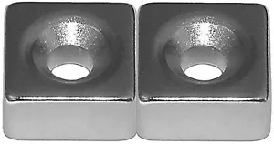 2 Neodym Magnete 1/2 x 1/2 x 1/4 Senkblöcke - Bild 1 von 1