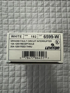 Lot Of 16 Leviton 6599-W Shock Resistor Ground Fault Circuit Interrupter White - Picture 1 of 7