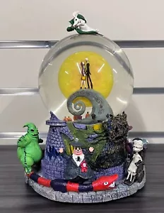 Rare Disney The Nightmare Before Christmas Snow Globe 1993 Music Vintage Retro - Picture 1 of 13