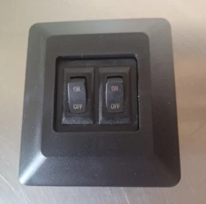 2 GANG ON OFF 12 VOLT BLACK LIGHT SWITCH RV MARINE  - Bild 1 von 3