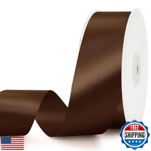 Braunes Band 1 1/2 Zoll, 50 Yards Braun Fleckband Fester Stoff Bänder für  - Bild 1 von 5