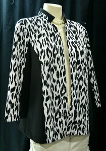 Chicos ponte knit blazer suit coat light jacket open jungle top Chico 2 M L NEW - Picture 1 of 8