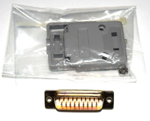 Connector D-SUB 19 pin male+ shell DB19 SUB-D 19 solder Macintosh Atari ACSI new - Picture 1 of 1
