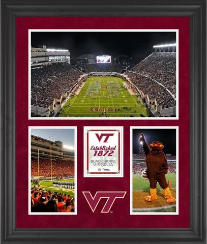 Virginia Tech Hokies Framed 20x24 Lane Stadium 3-Opening Collage Cover