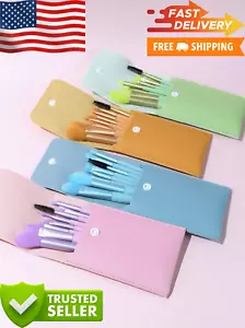 8-Piece Mini Makeup Brush Set - Face Powder, Foundation Eyeshade Brushes Kit USA - Picture 1 of 17