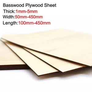 DIY Lindenho lzplatte Multiplex Sperrholz Schiff Haus Modell Bastel Dicke 1-5mm - Bild 1 von 7