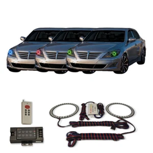 RGB Multi Color RF Headlight Halo kit for Hyundai Genesis 12-14 - Picture 1 of 6