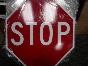 LYLE, T1-1006-EG, STOP, Traffic Sign 18X18 Alum, (C) - Picture 1 of 4