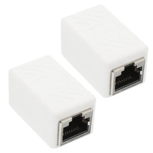 2 Pcs Network Cable Connector Ethernet Female Coupler Extender Adapter - Afbeelding 1 van 12