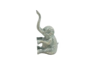 Antique Bronze Cast Iron Elephant Metal Door Stop 8" - Picture 1 of 3