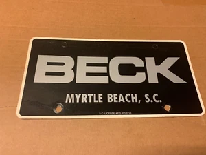 Placa de matrícula Beck Ford Chrysler Chevy Myrtel Beach SC concesionario automático - Imagen 1 de 2