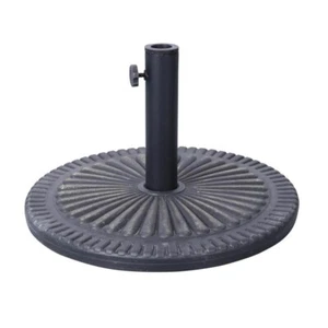 Base paraguas de patio redonda de 19" resistente de 30 libras con revestimiento resistente a la intemperie - Imagen 1 de 10