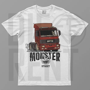 T-Shirt Camion Street Monster, maglia in cotone per camionisti merc cartoon - Imagen 1 de 5