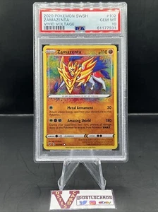 Pokemon Vivid Voltage - ZAMAZENTA AMAZING RARE 102/185 PSA 10 Gem Mint - Picture 1 of 5