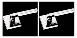 Square Non-Turning Dummy Door Polished Chrome Baldwin HDSQURCSR (2-Pack) - Picture 1 of 2