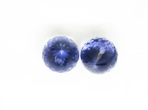 Iolite Hydro Quartz Gems Onion Shape Faceted Briolettes Top Half Drilled Beads - Picture 1 of 5