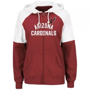 Arizona Cardinals Women's NFL Majestic Hot Route Zip Up Hooded Sweatshirt - Picture 1 of 2