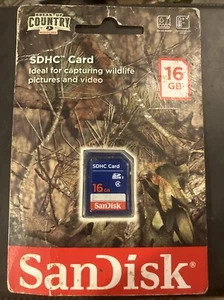 SanDisk SDHC/SDXC Mossy Oak Memory Card 16GB - Blue (SDSDBNN-016G-AW6WN) - Picture 1 of 1