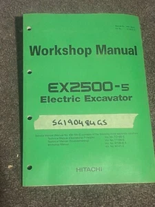 Hitachi EX2500-5 Electric Excavator Workshop Manual KM-186-E Vol W186-E-01 - Bild 1 von 3