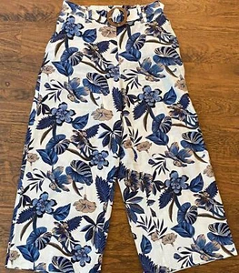 Pantalone Sigrid Olsen floreale gamba larga - Nuovo senza etichette - Foto 1 di 7