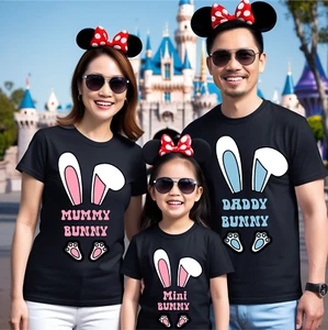 Personalised Easter Bunny Family Matching T-Shirt Easter Secret Kids Gift Tee - Picture 1 of 13