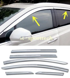 6P For Cadillac SRX 2010-2015 Chrome Car Window Visor Vent Shades Sun Rain Guard - Bild 1 von 10