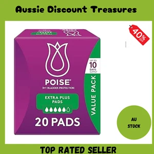 Poise Pads For Bladder Leaks Extra Plus 20 Count-AU Free And Fast Shipping - Picture 1 of 6
